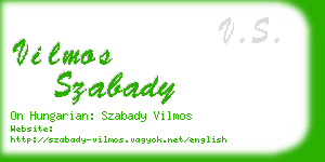 vilmos szabady business card